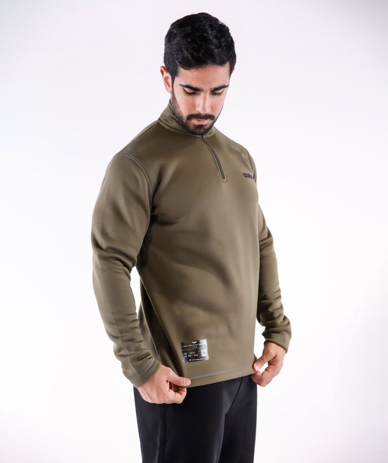 Columbus Men's 1/4 Pull Over Soldier Army Green