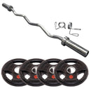 Home Workout Medium Olympic Rubber Z-Bar Curve Kit