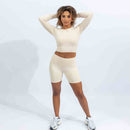 Quwati Women Power Long Sleeve Crop Top