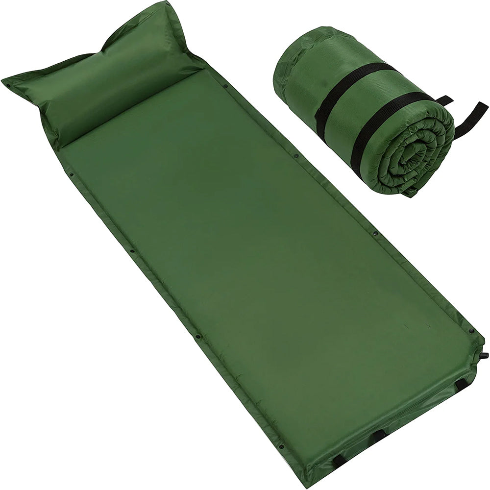 Green Inflatable Mat Self Inflatable Camping Mat Olive Green