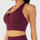 SQUATWOLF Women Infinity Zip Up Workout Bra