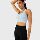 SQUATWOLF Women Infinity Zip Up Workout Bra