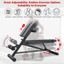 YOLEO Adjustable Weight Bench For Full Body Workout
