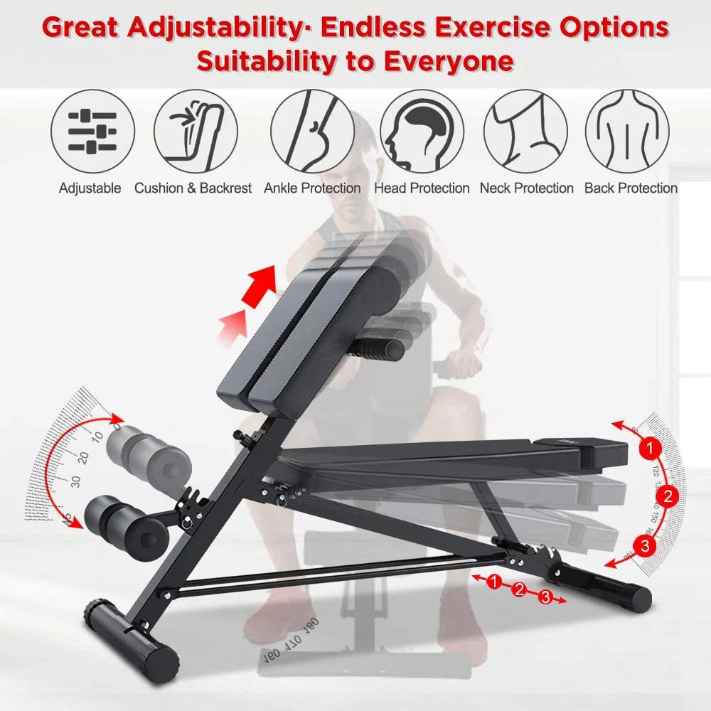 Incline Bench Yoleo Adjustable Weight Bench Uk 660lb 300kg Fitness