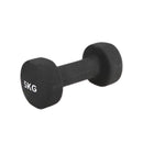 1 Piece 5Kg Neoprene Dumbbell Black