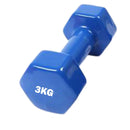 1 Piece Vinyl Dumbbell 3KG Blue